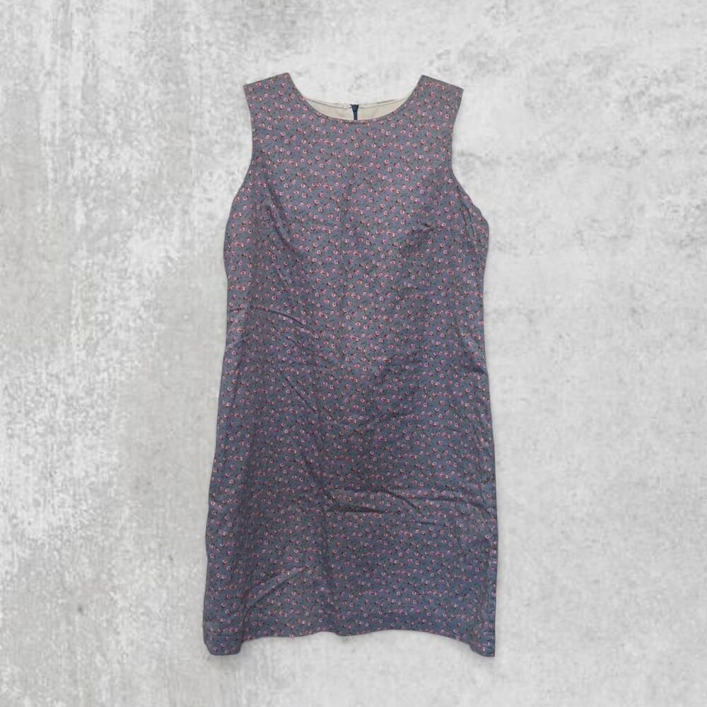 Vintage 90s Laura Ashley Floral Midi Dress 100% Cotton Made in USA Size 14